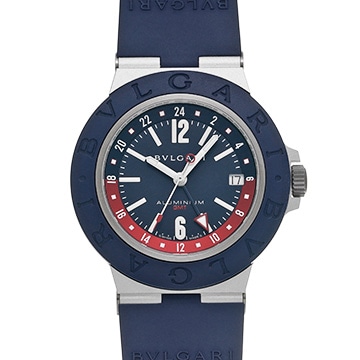 ブルガリ アルミニウム GMT BB40ATGMT ブルー メンズ 時計 【中古】【wristwatch】