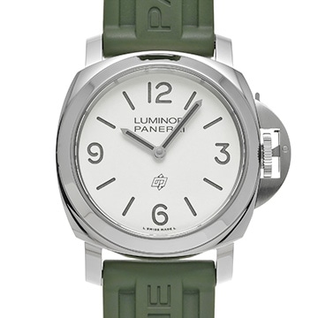 パネライ ルミノール ベースロゴ PAM01087 ホワイト メンズ 時計 【中古】【wristwatch】