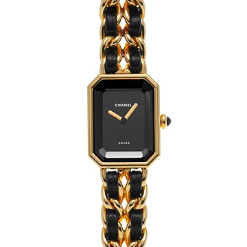シャネル プルミエール L H0001 ブラック レディース 時計 【中古】【wristwatch】
