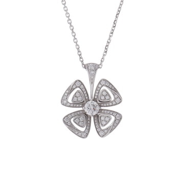 ブルガリ フィオレヴァー ネックレス シルバー 354496 K18ホワイトゴールド WG レディース ジュエリー 【中古】【jewelry】