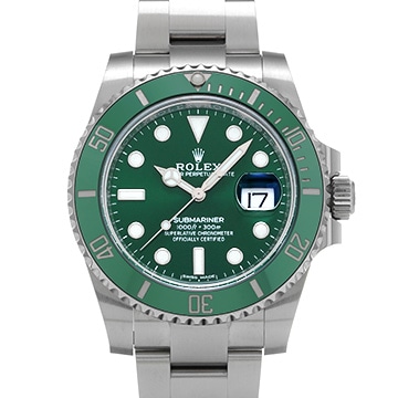 ロレックス サブマリーナ デイト 116610LV グリーン メンズ 時計 【中古】【wristwatch】