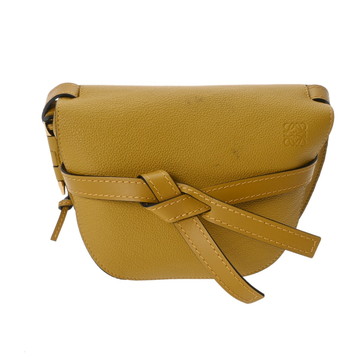 ロエベ ゲートデュアルバッグ ミニ イエロー A650N46X02 カーフ レディース バッグ 【中古】【bag】