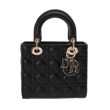 ディオール カナージュ LADY DIOR ABCDIOR スモールバッグ ブラック M0538ONGE ラムスキン レディース バッグ 【中古】【bag】