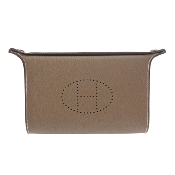 エルメス ヴィドポッシュ エトゥープ トゴ ユニセックス バッグ 【未使用】【bag】