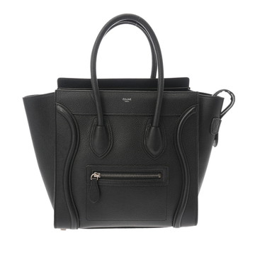 セリーヌ ラゲージ マイクロ ブラック 189793DRU.38NO ドラムドカーフ レディース バッグ 【中古】【bag】