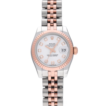 ロレックス デイトジャスト 179171G ホワイト/ダイヤモンド レディース 時計 【中古】【wristwatch】