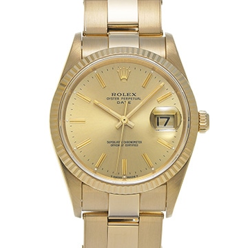 ロレックス オイスターパーペチュアル デイト 15238 シャンパン レディース 時計 【中古】【wristwatch】