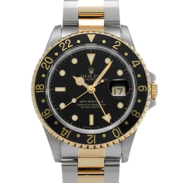 ロレックス GMTマスターII 16713 ブラック メンズ 時計 【中古】【wristwatch】