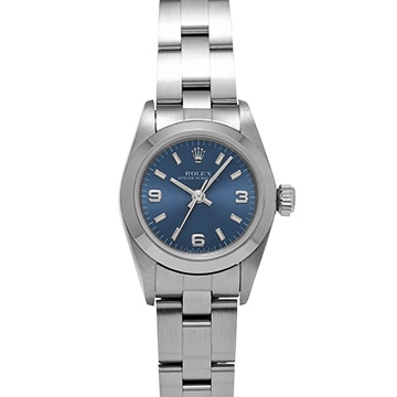ロレックス オイスターパーペチュアル 67180 ブルー レディース 時計 【中古】【wristwatch】