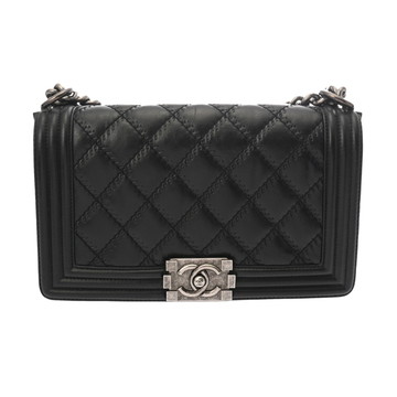 シャネル ボーイシャネル チェーンショルダー 25cm  ブラック A67086 ラムスキン レディース バッグ 【中古】【bag】