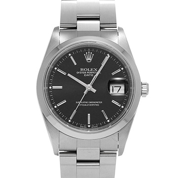 ロレックス オイスターパーペチュアル デイト 15200 ブラック メンズ 時計 【中古】【wristwatch】