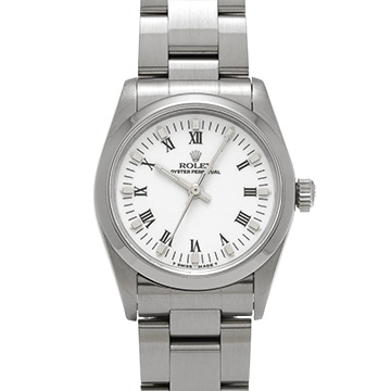 ロレックス オイスターパーペチュアル 67480 ホワイト ユニセックス 時計 【中古】【wristwatch】