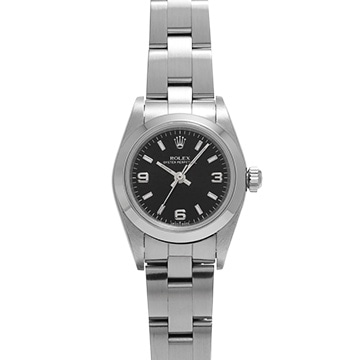 ロレックス オイスターパーペチュアル 76080 ブラック レディース 時計 【中古】【wristwatch】