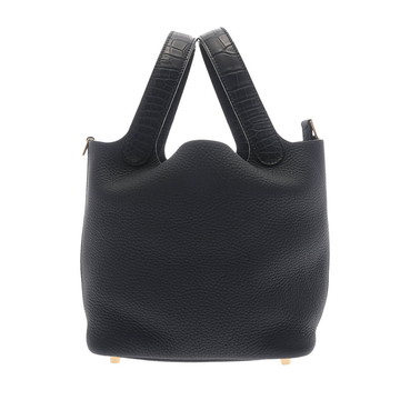 エルメス ピコタン ロックタッチ PM ブルーニュイ アリゲーターマット/トリヨンクレマンス レディース バッグ 【中古】【bag】
