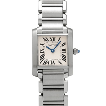 カルティエ タンクフランセーズ SM W51008Q3 シルバー レディース 時計 【中古】【wristwatch】