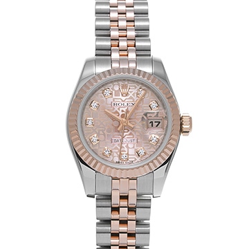 ロレックス デイトジャスト 179171G ピンクコンピュータ/ダイヤモンド レディース 時計 【中古】【wristwatch】