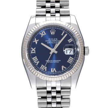 ロレックス デイトジャスト 116234 ブルー メンズ 時計 【中古】【wristwatch】
