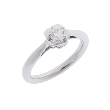 シャネル カメリアリング #50 シルバー J3573 Pt950プラチナ レディース ジュエリー 【中古】【jewelry】