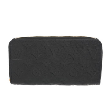 ルイ ヴィトン モノグラムアンプラント ジッピーウォレット ノワール M61864 レザー レディース 財布 【中古】【purse】
