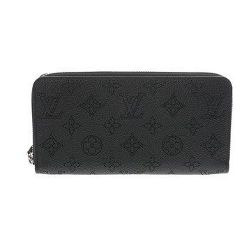 ルイ ヴィトン モノグラムマヒナ ジッピーウォレット ノワール M61867 レザー レディース 財布 【中古】【purse】