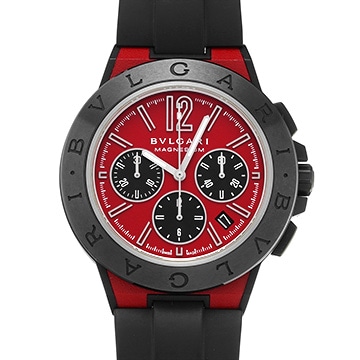 ブルガリ ディアゴノ マグネシウム クロノグラフ DG42SMCCH レッド メンズ 時計 【中古】【wristwatch】