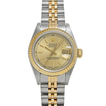 ロレックス デイトジャスト 69173 シャンパン レディース 時計 【中古】【wristwatch】