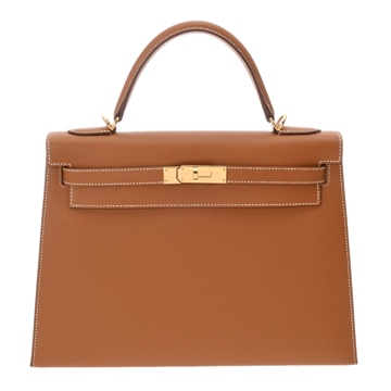 エルメス ケリー 28 外縫い 2WAY ゴールド ヴォーエプソン レディース バッグ 【中古】【bag】