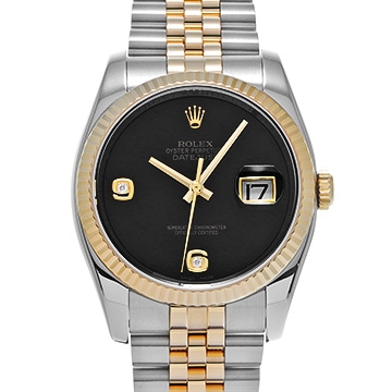 ロレックス デイトジャスト 116233 2BR ブラックオニキス/ダイヤモンド メンズ 時計 【中古】【wristwatch】