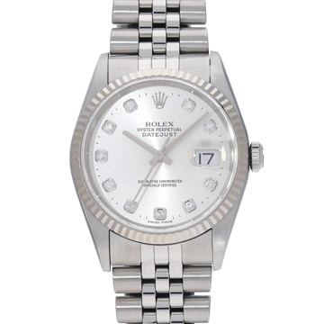 ロレックス デイトジャスト 16234G シルバー/ダイヤモンド メンズ 時計 【中古】【wristwatch】