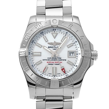 ブライトリング アベンジャー II GMT マザーオブパール 日本限定 A3239011/A809 ホワイトシェル メンズ 時計 【中古】【wristwatch】