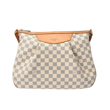 ルイ ヴィトン ダミエアズール シラクーサ MM ホワイト N41112 ダミエキャンバス レディース バッグ 【中古】【bag】