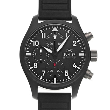 IWC パイロットウォッチ クロノグラフ 41 トップガン IW389401 ブラック メンズ 時計 【中古】【wristwatch】