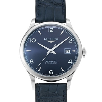 ロンジン レコード L2.820.4.96.4 ブルー メンズ 時計 【中古】【wristwatch】