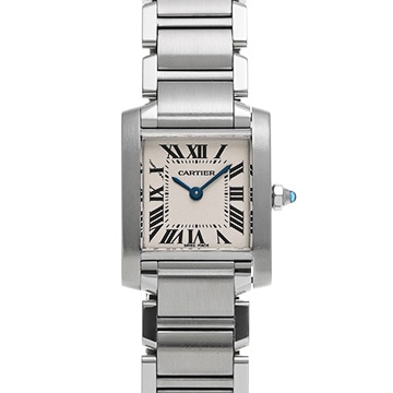 カルティエ タンクフランセーズ SM W51008Q3 シルバー レディース 時計 【中古】【wristwatch】