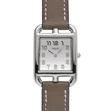 エルメス ケープコッド ドゥブルトゥール CC1.210 シルバー レディース 時計 【中古】【wristwatch】
