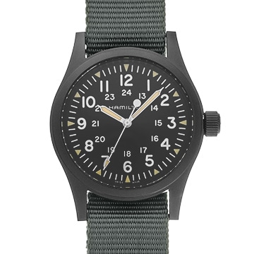 ハミルトン カーキ フィールド メカニカル H69409930 ブラック メンズ 時計 【中古】【wristwatch】