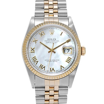 ロレックス デイトジャスト 16233NR ホワイトシェル メンズ 時計 【中古】【wristwatch】