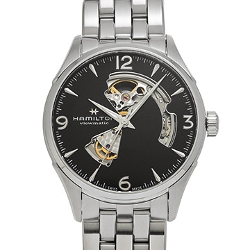 ハミルトン ジャズマスター オープンハート 42mm H32705131 ブラック メンズ 時計 【中古】【wristwatch】