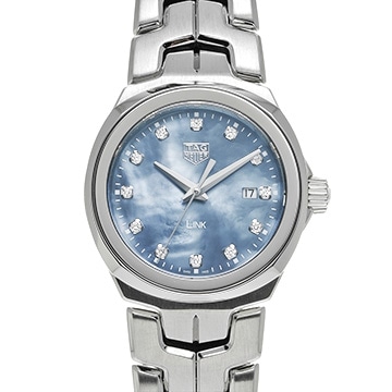 タグ ホイヤー リンク クォーツ WBC1313.BA0600 ブルーシェル/ダイヤモンド レディース 時計 【中古】【wristwatch】