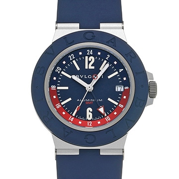 ブルガリ アルミニウム GMT BB40ATGMT ブルー メンズ 時計 【中古】【wristwatch】