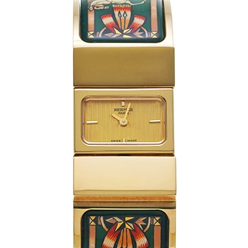 エルメス ロケ L01.201 シャンパン レディース 時計 【中古】【wristwatch】
