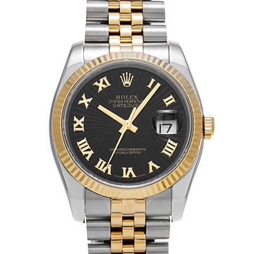ロレックス デイトジャスト 116233 ブラックサンビーム メンズ 時計 【中古】【wristwatch】