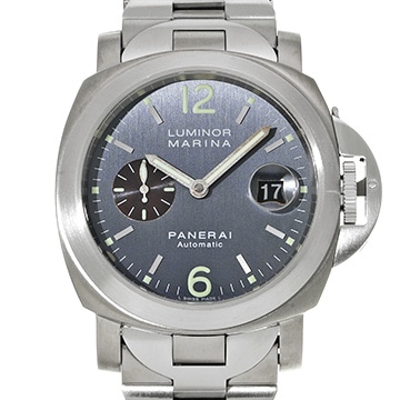 パネライ ルミノールマリーナ オートマティック PAM00091 グレー メンズ 時計 【中古】【wristwatch】