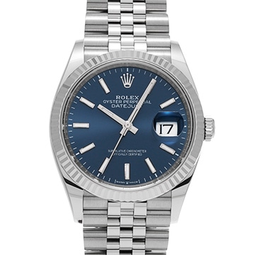 ロレックス デイトジャスト 36 126234 ブライトブルー メンズ 時計 【中古】【wristwatch】