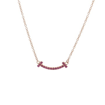 ティファニー Tスマイル ネックレス ミニ ゴールド K18ピンクゴールド PG レディース ジュエリー 【中古】【jewelry】