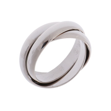 カルティエ トリニティリング #48 シルバー B4039748 K18ホワイトゴールド WG レディース ジュエリー 【中古】【jewelry】