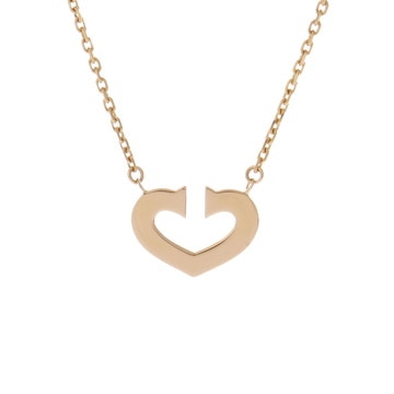 カルティエ Cハート ネックレス ゴールド K18イエローゴールド YG レディース ジュエリー 【中古】【jewelry】
