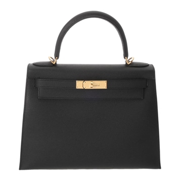 エルメス ケリー 28 外縫い ブラック ヴォーエプソン レディース バッグ 【新品】【bag】