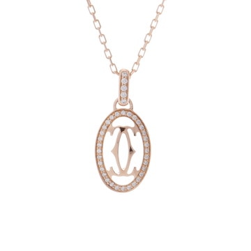 カルティエ ロゴドゥーブル ネックレス　 ゴールド K18ピンクゴールド PG レディース ジュエリー 【中古】【jewelry】