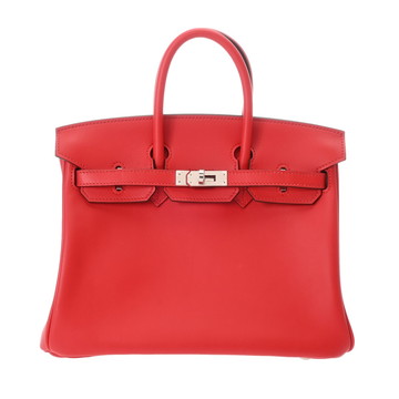 エルメス バーキン 25 ルージュクー ヴォースイフト レディース バッグ 【中古】【bag】